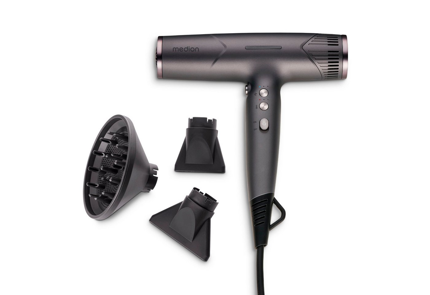 Medion® Ionic-Haartrockner MEDION LIFE HD2 Haartrockner (MD19984), Haartrockner MD19984, 	Diffusoraufsatz von Medion®