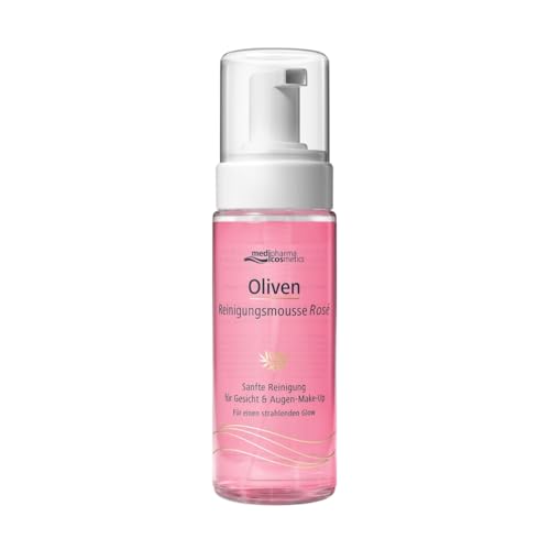 Oliven Reinigungsmousse Rosé - medipharma cosmetics - mit Mizellentechnologie - entfernt Make-Up - zartes Mousse von Medipharma Cosmetics