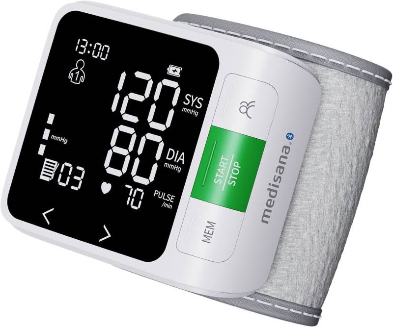 Medisana Handgelenk-Blutdruckmessgerät BW 360, zert. Medizinprodukt, Farbskala, je 199 Speicherungen für 2 Benutzer von Medisana