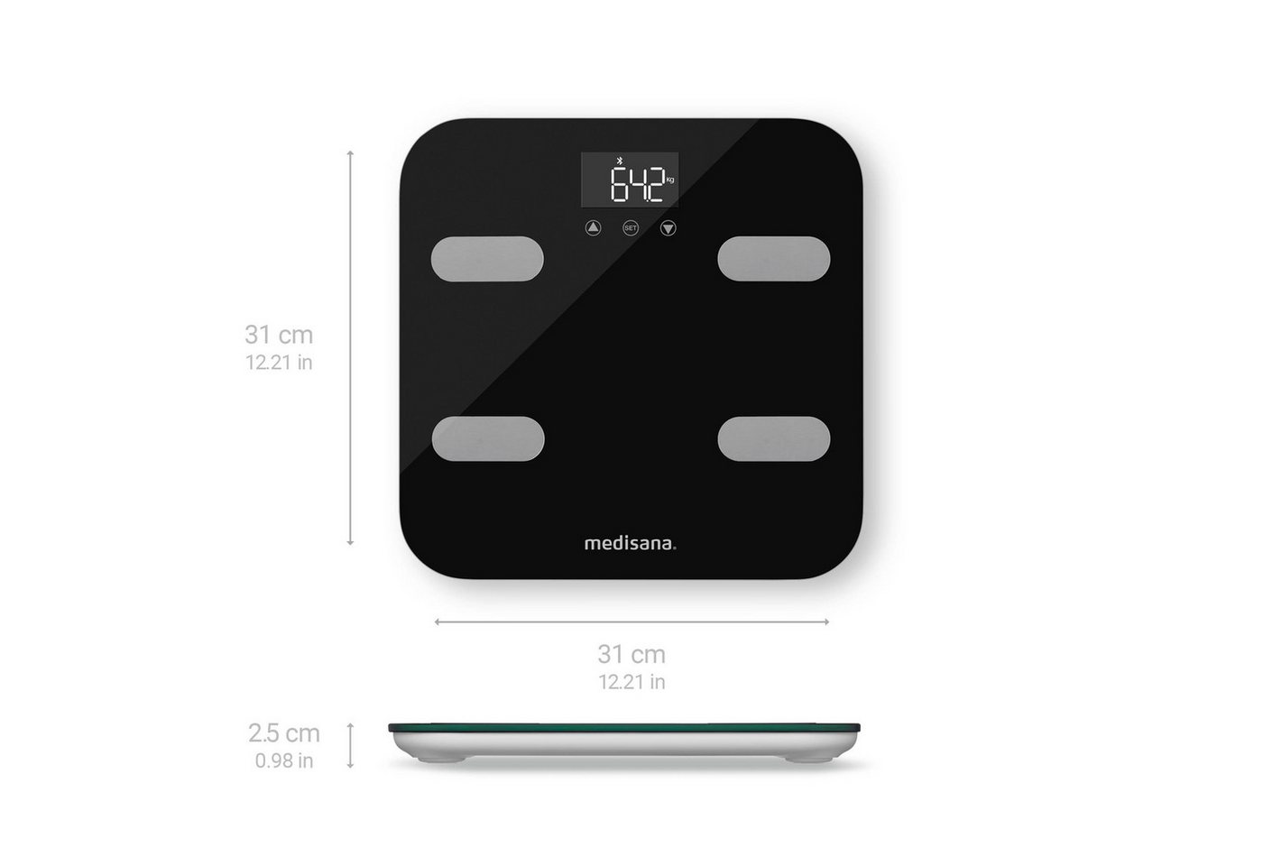 Medisana Körper-Analyse-Waage BS 602 connect WIFI mit App bis 180 kg von Medisana