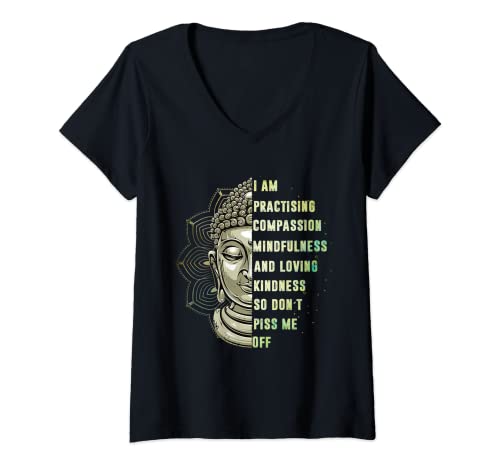 Damen Meditation Buddha T Shirt Geschenkidee für Männer und Frauen T-Shirt mit V-Ausschnitt Damen Meditation Buddha T Shirt Geschenkidee für Männer und Frauen T-Shirt mit V-Ausschnitt von Meditation Buddha T Shirt