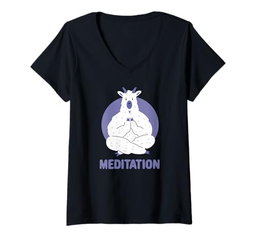 Damen Meditation - Lustige Meditation T-Shirt mit V-Ausschnitt Damen Meditation - Lustige Meditation T-Shirt mit V-Ausschnitt von Meditation Funny
