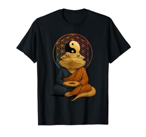 Bartdrache Meditation Zen Eidechse Yin Yang Art Herren Damen T-Shirt Bartdrache Meditation Zen Eidechse Yin Yang Art Herren Damen T-Shirt von Meditation Reptile Spiritual Flower of Life