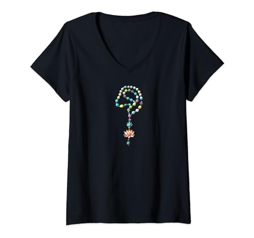 Damen Lotusblüte Yoga Metaphysisch T-Shirt mit V-Ausschnitt Damen Lotusblüte Yoga Metaphysisch T-Shirt mit V-Ausschnitt von Meditation Spiritual Lotus Flower