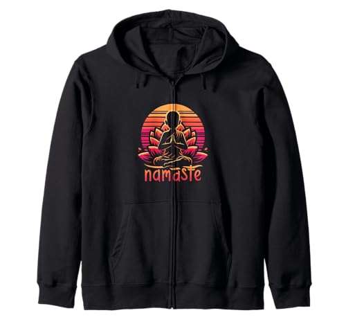 Namaste Buddha Lotus Atmen Zen Yoga Männer Frauen Meditation Kapuzenjacke von Meditation Yoga Zen Buddhism Namaste Apparel Co.