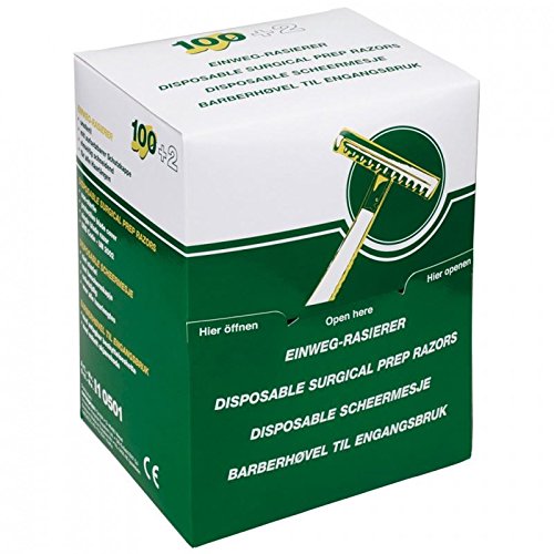Einweg Chirurgischer Prep Single Blade Razor, 100 Stück von Mediware