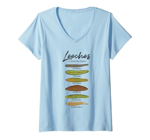 Damen Medizinische Blutegel T-Shirt mit V-Ausschnitt Damen Medizinische Blutegel T-Shirt mit V-Ausschnitt von Medizinische Blutegel Designs