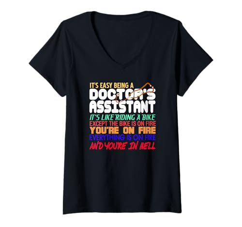 Damen Chaos Im Krankenhaus Für Arztassistenten Humor T-Shirt mit V-Ausschnitt Damen Chaos Im Krankenhaus Für Arztassistenten Humor T-Shirt mit V-Ausschnitt von Medizinisches Chaos Überlebenscrew