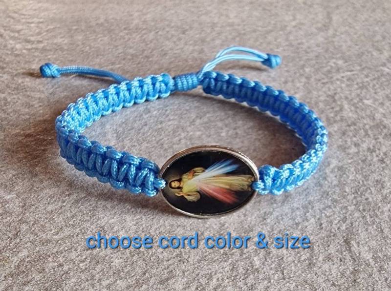 Göttliche Barmherzigkeit Armband, Handgewebtes Jesus I Trust You Armband Von Nazareth Christus Christliche Frauen Männer, Medjugorje Geschenk von MedjugorjeGIFT