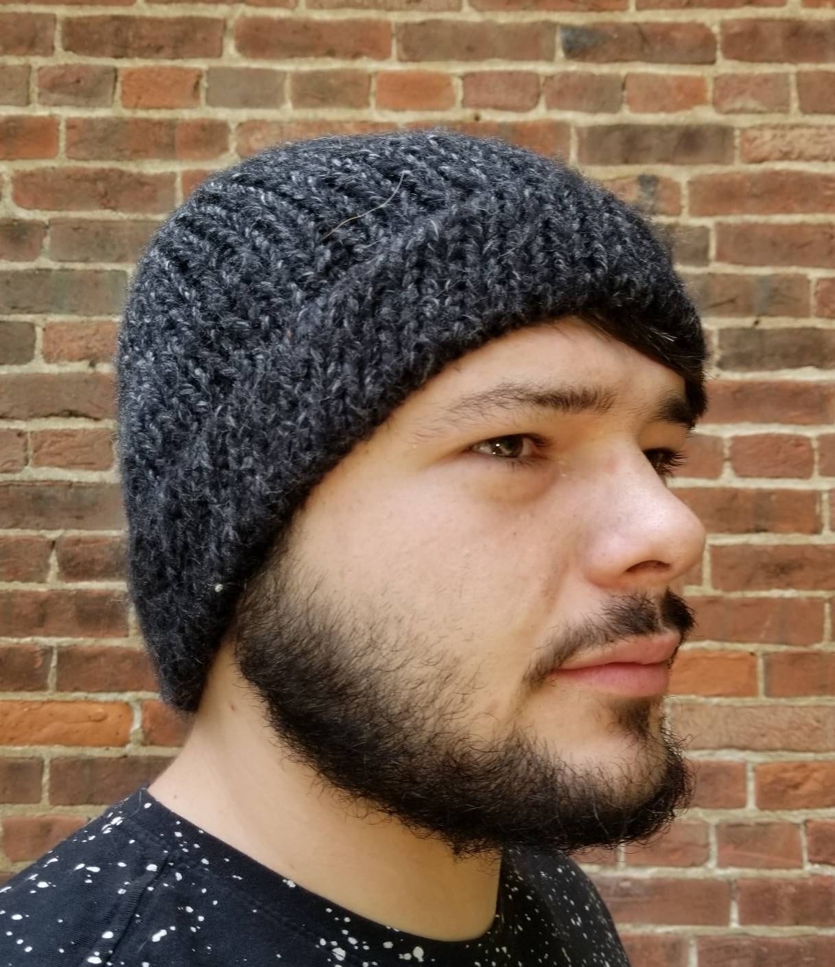 Herren Strickmütze - Unisex Dunkelgraue Doppelbrim Strickmütze Wintermütze Dicke Herren Strickmütze - Unisex Dunkelgraue Doppelbrim Strickmütze Wintermütze Dicke von MedleyofColors