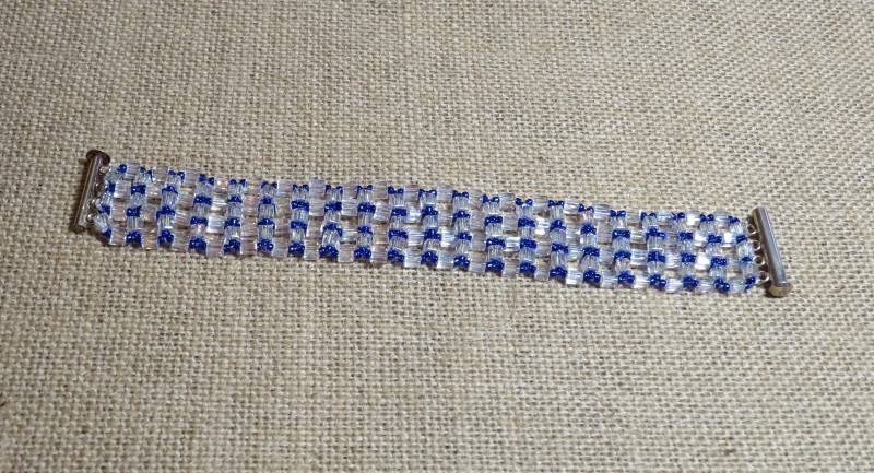 Armband-Klar Und Blauen Quadraten Armband-Klar Und Blauen Quadraten von MednisEnterprises