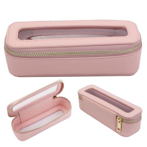 Klarer Make -up -Beutel 7,5 x2.4x2,4 Zoll Frauen wasserdichte Reisekosmetik mit transparentem Fenster und Zwei Reißverschlüsse tragbarer Gehäuse PU -Toiletten -Fortravel Business Trip Camping Style11 von Mednkoku