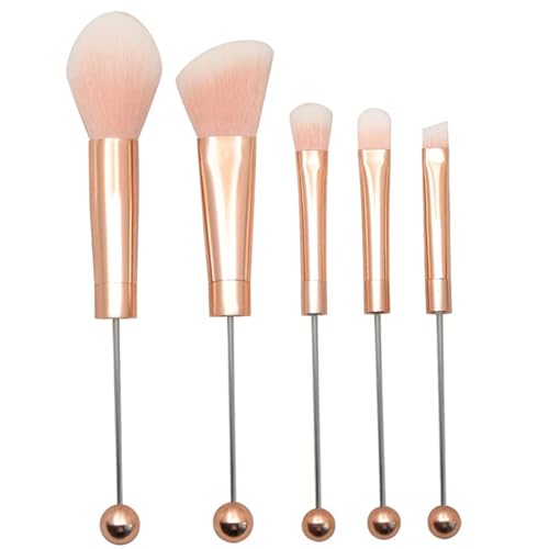 Make -up -Bürsten, Make -up -Bürstenset für Frauen Perlen Roségold DIY FAUBER FIBER MAKE -up Pinsel für Lidschatten Concealer Eyebrow Foundation Contour Make -up Supplies von Mednkoku