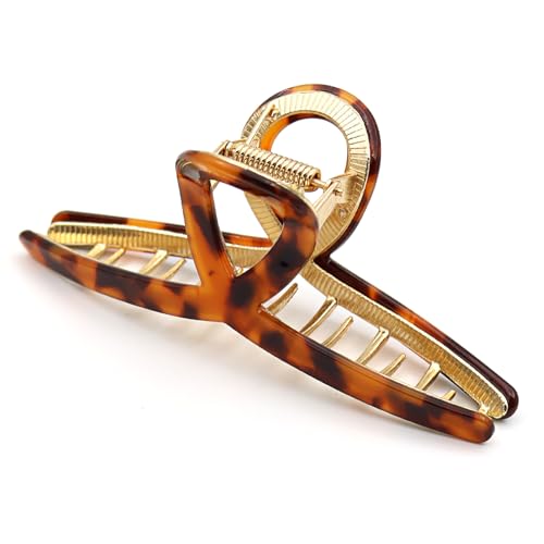 MEDOCA Große Klauenklammern – Metall-Haarspangen für Frauen – goldene Klauenklammern für dickes Haar – starker Halt große Klauenklammern für Frauen und Mädchen – Orange von Medoca