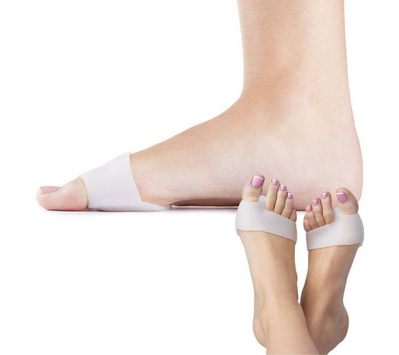Medosan Hallux-Bandage 2-in-1 Fußballen-Zehenschutz, 2 Stück von Medosan