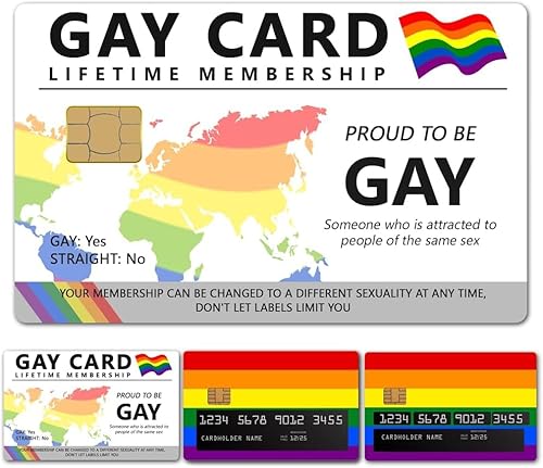 Medrialife Kartenaufkleber im LGBT Design – Credit Card Sticker & Skin für Kreditkarten und EC-Karten – Bunte Gay Motive, selbstklebend & wiederverwendbar von Medrialife