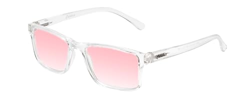 Medspex Pink FL-41 getönte Lesebrille für Männer und Frauen, fluoreszierende Gläser für Außen- und Innenbereich, Klarglas / Linse FL-41, M von Medspex