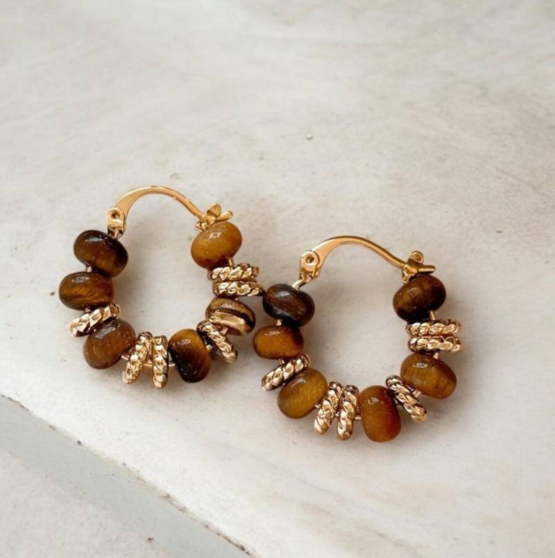 Medusa Accessoires Creolen-Set Stone Stainless Steel Ohrringe von Medusa Accessoires