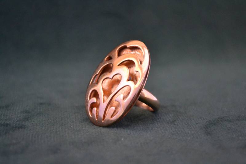 Wunderbarer Rosévergoldeter Sterlingsilberring, Ring, Damenring Silber, Geschenk Für Sie von MedusaFineJewelry