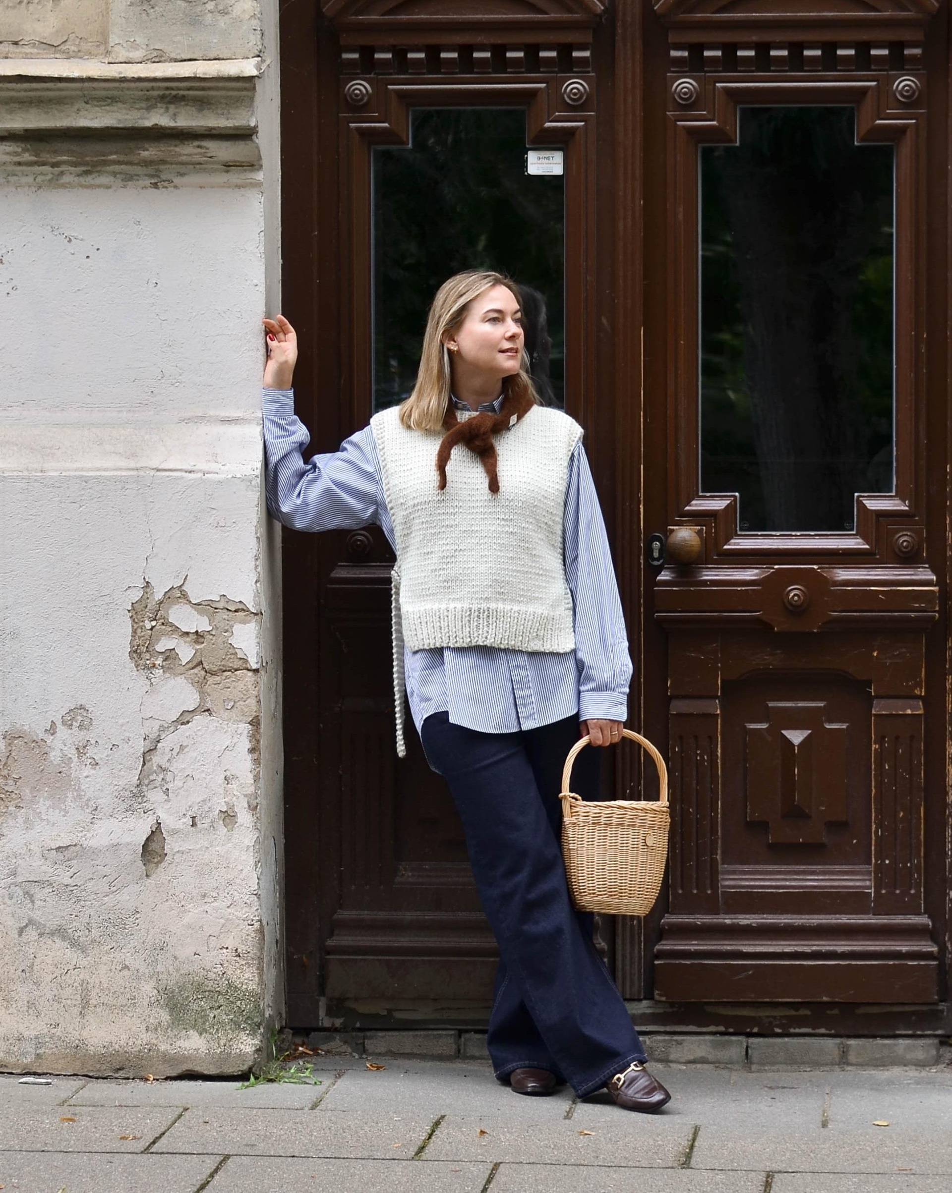 Alpaka Pullover Weste, Handgemachter Ärmelloser Pullover, Herbst Winter Strickmode von Medvilniukas