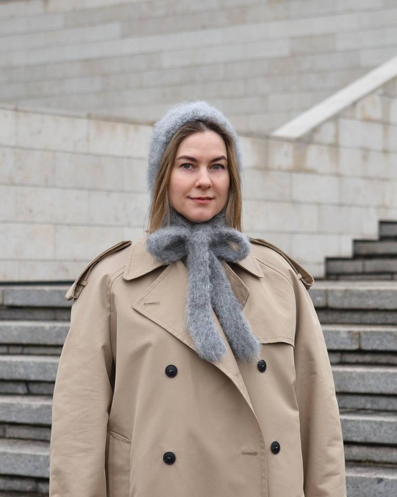 Handgestrickte Mohair Fliege Mütze Mütze, Wolle Erwachsene Balaclava Mit Schal von Medvilniukas