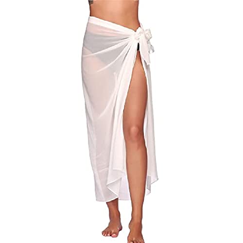 Damen Strand Sarong Wickelröcke Strandtuch Badeanzug Bikini Cover Up Hochwertige Rayon weich und leicht in Solid Colours Multifunktional One Size von MeeQee