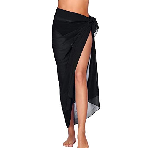 MeeQee Damen Strand Sarong Wickelröcke Strandtuch Badeanzug Bikini Cover Up Hochwertige Rayon weich und leicht in Solid Colours Multifunktional One Size von MeeQee