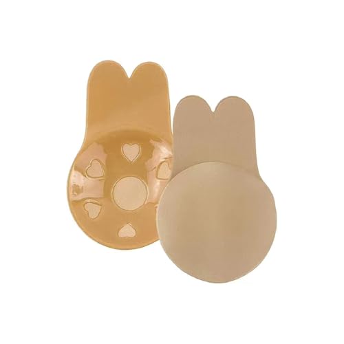 MeeQee Frauen Klebe-BH Push Up Trägerlos Unsichtbarer BH Wiederverwendbar Selbstklebend Silikon Frauen Nippel Abdeckungen für Hochzeit Rückenfreies Kleid von MeeQee