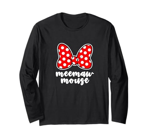 Meemaw Maus für Damen mit Schleife Langarmshirt Meemaw Maus für Damen mit Schleife Langarmshirt von Meemaw Mouse Bow Tees