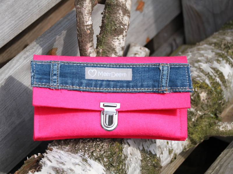 Filz Portemonnaie Pink 100 % Wollfilz Filz Portemonnaie Pink 100 % Wollfilz von MeerDeern