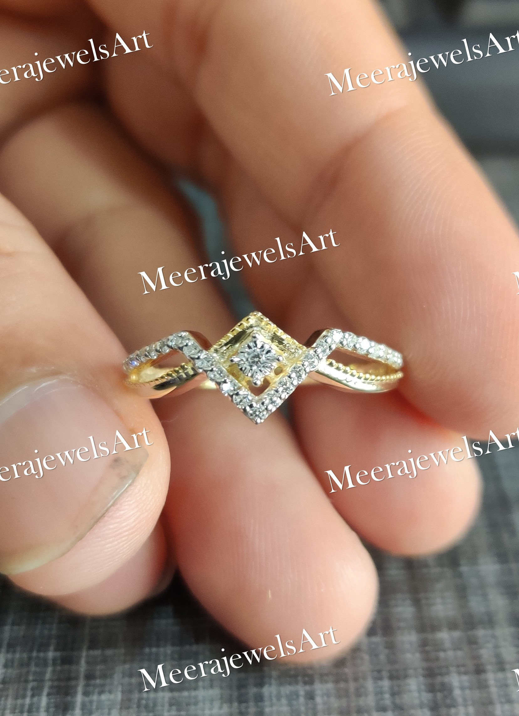Beste Frau Sammlung Verlobungsring Ehering/Solid Gold Ring 925 Sterling Silber Super Woman Geburtstagsgeschenk Versprechen von MeerajewelsArt