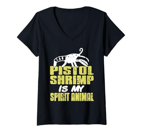 Damen Pistolenkrebs Lustiges Meerestier und Geist Humor T-Shirt mit V-Ausschnitt Damen Pistolenkrebs Lustiges Meerestier und Geist Humor T-Shirt mit V-Ausschnitt von Meeresbiologie Nerds und Meme Fans