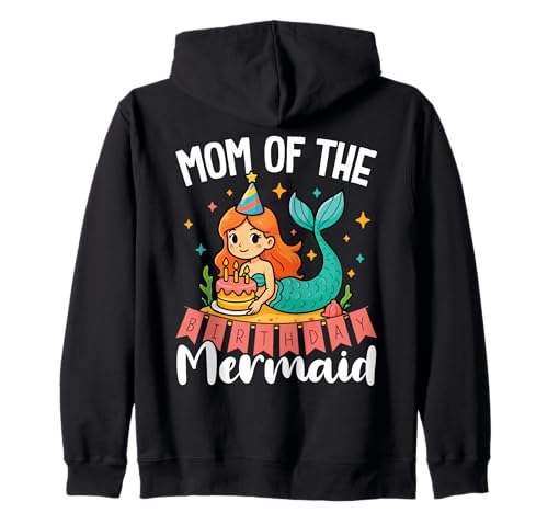 Mama Der Meerjungfrau Süßes Geburtstag Party Kapuzenjacke von Meerjungfrau Geburtstag Design Mädchen und Kinder