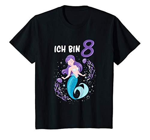Kinder 8. Geburtstag Meerjungfrau Acht Jahre Kindergeburtstag T-Shirt Kinder 8. Geburtstag Meerjungfrau Acht Jahre Kindergeburtstag T-Shirt von Meerjungfrau Geburtstagsshirt Geschenke