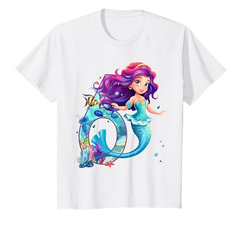 Meerjungfrau 6. Geburtstag Mädchen 6 Jahre Design T-Shirt Meerjungfrau 6. Geburtstag Mädchen 6 Jahre Design T-Shirt von Meerjungfrau Prinzessin Kinder Design