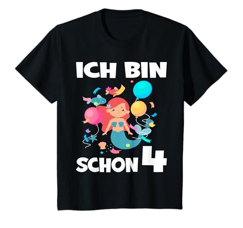 Meerjungfrau 4 Jahre Geburtstagsshirt 4. Geburtstag Mädchen T-Shirt Meerjungfrau 4 Jahre Geburtstagsshirt 4. Geburtstag Mädchen T-Shirt von Meerjungfrauen Mädchen Kindergeburtstag Geschenke