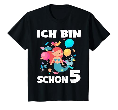 Meerjungfrau 5 Jahre Geburtstagsshirt 5. Geburtstag Mädchen T-Shirt Meerjungfrau 5 Jahre Geburtstagsshirt 5. Geburtstag Mädchen T-Shirt von Meerjungfrauen Mädchen Kindergeburtstag Geschenke