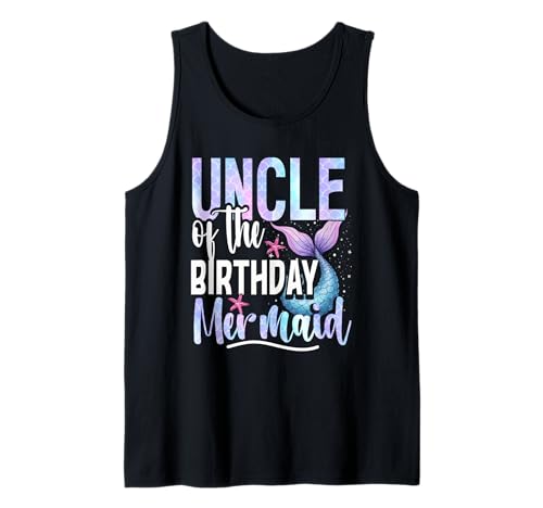 Herren Meerjungfrau Meerjungfrauen Uncle of The Birthday Mermaid Tank Top von Meerjungfrauen Meerjungfrau