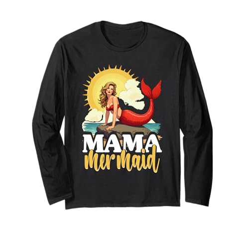 Meerjungfrau Meerjungfrauen Mama Mermaid Langarmshirt von Meerjungfrauen Meerjungfrau