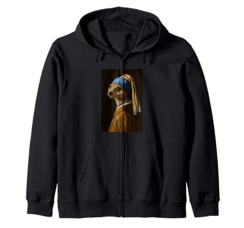 Erdmännchen Mädchen Perlenohrmalerei Kunst Jungen Mädchen Kinder Kapuzenjacke Erdmännchen Mädchen Perlenohrmalerei Kunst Jungen Mädchen Kinder Kapuzenjacke von MeerkatAxis1