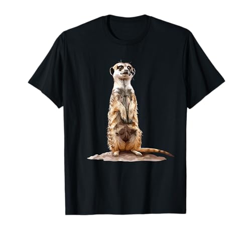 Meerkats and Zookeeper Design Erdmännchen T-Shirt für Tierliebhaber, Afrikatierfans, Kinder - Unisex Erwachsene - Schwarz - S von Meerkats and Zookeeper Design