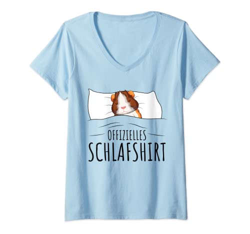 Damen Offizielles Schlafshirt Meerschweinchen T-Shirt mit V-Ausschnitt Damen Offizielles Schlafshirt Meerschweinchen T-Shirt mit V-Ausschnitt von Meerschwein & Meerschweinchen Geschenke