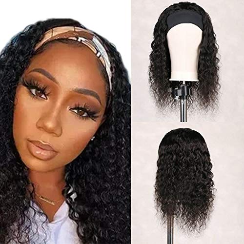 Haarreif-Perücke aus Echthaar für schwarze Frauen, 45,7 cm, wasserwellig, Echthaar-Perücke, klebefreie Perücke mit Stirnband, gelockt, keine Lace-Front-Perücke, 9 A, brasilianisches Remy-Haar Haarreif-Perücke aus Echthaar für schwarze Frauen, 45,7 cm, wasserwellig, Echthaar-Perücke, klebefreie Perücke mit Stirnband, gelockt, keine Lace-Front-Perücke, 9 A, brasilianisches Remy-Haar von Meet Naive