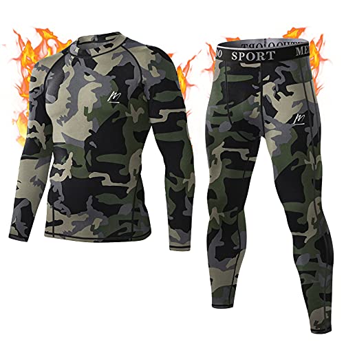 MeetHoo Thermounterwäsche Herren, Funktionsunterwäsche Set Funktionswäsche Atmungsaktiv Thermo Unterwäsche Thermowäsche Base Layer Radsport Laufen von MeetHoo