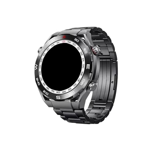 Breite 22 mm Luxus-Titanium-Band passend for Huawei Watch 4 Pro GT4 3 46mm Ultimate/Samsung Galaxy 3 45mm / Amazfit 47mm Armband Correa(Black,For Huawei Ultimate) von Mefloar