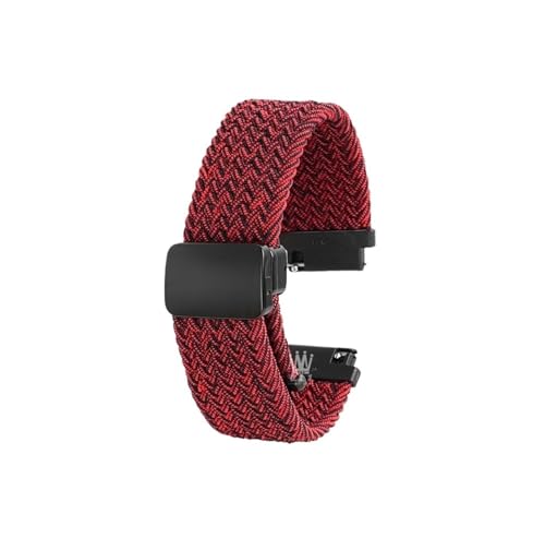 Elastisches, atmungsaktives Nylon-Uhrenarmband for Herren, passend for Casio DW-H5600-Serie(Black sand red) von Mefloar