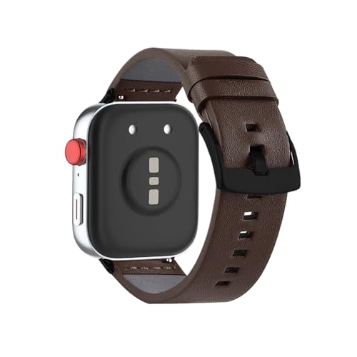Leder-Ersatzarmband for Herren, passend for Huawei Fit 3 4 Pro(Black brown,For Huawei Fit4 Pro) von Mefloar