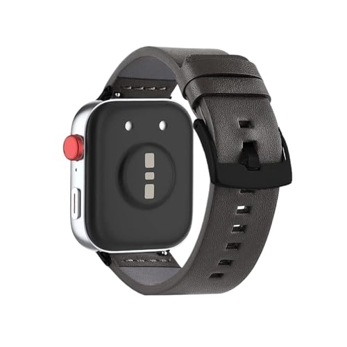 Leder-Ersatzarmband for Herren, passend for Huawei Fit 3 4 Pro(Black gray brown,For Huawei Fit4) von Mefloar