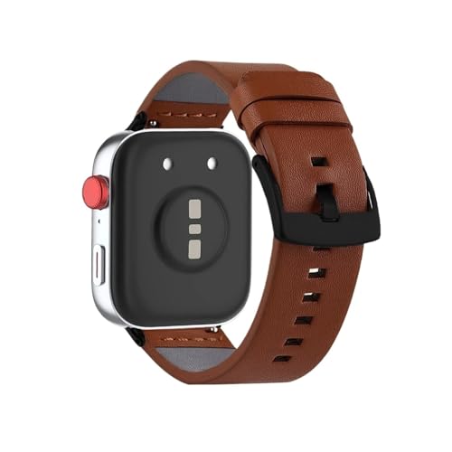 Leder-Ersatzarmband for Herren, passend for Huawei Fit 3 4 Pro(Black red brown,For Huawei Fit4 Pro) von Mefloar