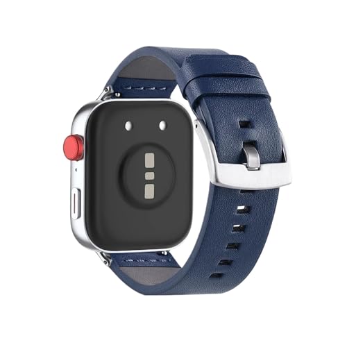 Leder-Ersatzarmband for Herren, passend for Huawei Fit 3 4 Pro(Silver blue,For Huawei Fit3) von Mefloar